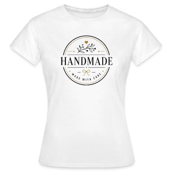 Fait main - T-shirt Femme - blanc - Devant - AI Model Female 172 dark (172cm)