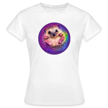 Hérisson arc-en-ciel - T-shirt Femme - blanc - Devant - AI Model Female 172 dark (172cm)