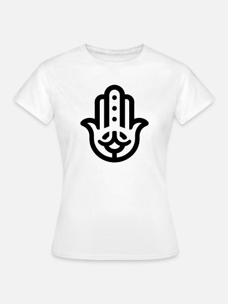 Hand von Fatma Hamsa - Frauen T-Shirt - Weiß