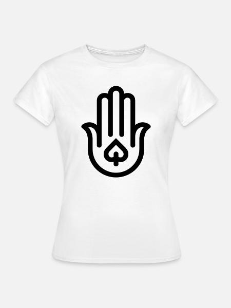Hand von Fatma Hamsa - Frauen T-Shirt - Weiß