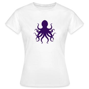 Krake - Frauen T-Shirt - Weiß - Vorne - AI Model Female 172 dark (172cm)