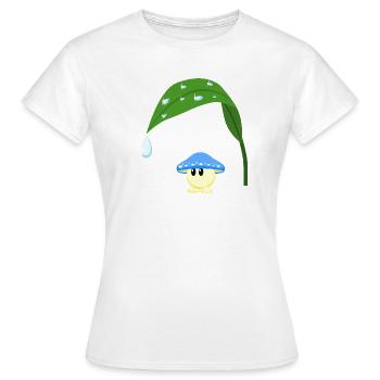 Blue Mushroom - Women's T-Shirt - white - Front - AI Model Female 172 dark (172cm)
