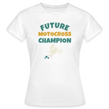 Future Motocross Champion Kinder - Frauen T-Shirt - Weiß - Vorne - AI Model Female 172 dark (172cm)