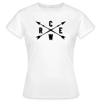 Crew Pfeile - Frauen T-Shirt - Weiß - Vorne - AI Model Female 172 dark (172cm)