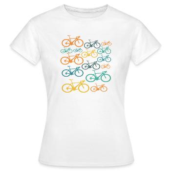Cycliste Vélo Vintage - T-shirt Femme - blanc - Devant - AI Model Female 172 dark (172cm)
