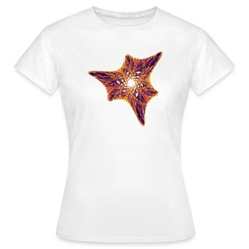 Sternenflamme - Chaoskunst - Frauen T-Shirt - Weiß - Vorne - AI Model Female 172 dark (172cm)