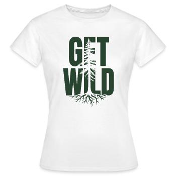 Aventure en plein air - Laissez-vous déchaîner - T-shirt Femme - blanc - Devant - AI Model Female 172 dark (172cm)