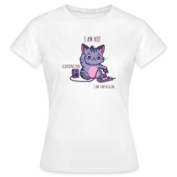 Ich ignoriere dich nicht, ich ziehe den Stecker aus - Frauen T-Shirt - Weiß - Vorne - AI Model Female 172 dark (172cm)