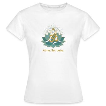 Om Meditation auf Lotus - Frauen T-Shirt - Weiß - Vorne - AI Model Female 172 dark (172cm)