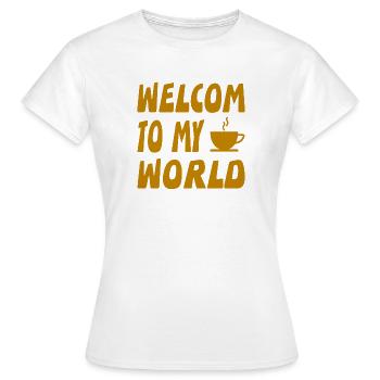 Kaffee - Frauen T-Shirt - Weiß - Vorne - AI Model Female 172 dark (172cm)