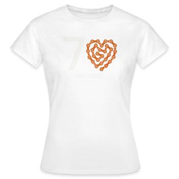 70 Jahre Fahrrad fährt immer noch Geburtstagsgeschenk - Frauen T-Shirt - Weiß - Vorne - AI Model Female 172 dark (172cm)