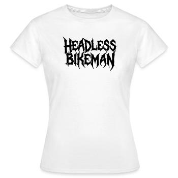HeadlessBikeman_Typography - T-shirt Femme - blanc - Devant - AI Model Female 172 dark (172cm)