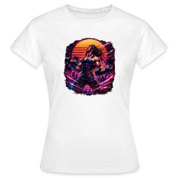 Workout  - Frauen T-Shirt - Weiß - Vorne - AI Model Female 172 dark (172cm)