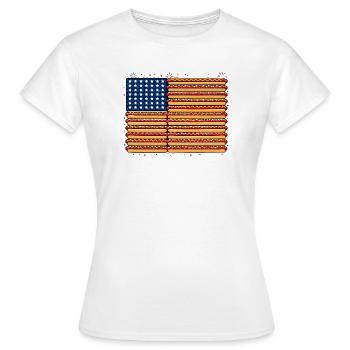  Amerikanische Flagge Aus Hotdogs Für Grillfans - Frauen T-Shirt - Weiß - Vorne - AI Model Female 172 dark (172cm)