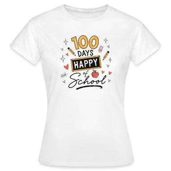 100 Days School Teacher Student - Women's T-Shirt - white - Front - AI Model Female 172 dark (172cm)