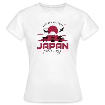 Japan Culture: Fuji & Positive Energy - Women's T-Shirt - white - Front - AI Model Female 172 dark (172cm)