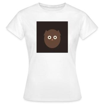 Minimalist Owl on Black - Women's T-Shirt - white - Front - AI Model Female 172 dark (172cm)