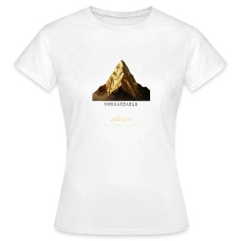 UNERSCHÜTTERLICH - Frauen T-Shirt - Weiß - Vorne - AI Model Female 172 dark (172cm)