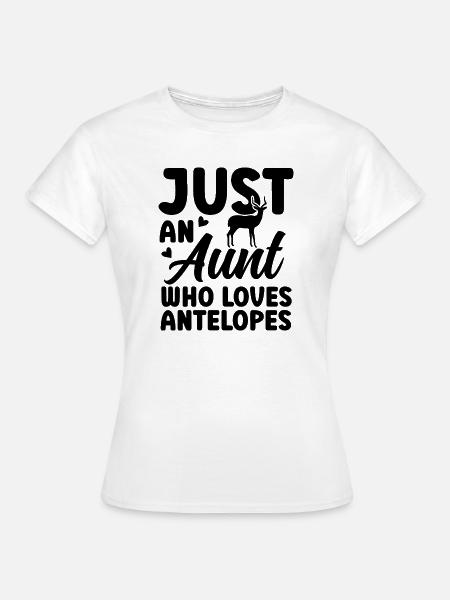Antilope Tante Tierhumor - Frauen T-Shirt - Weiß