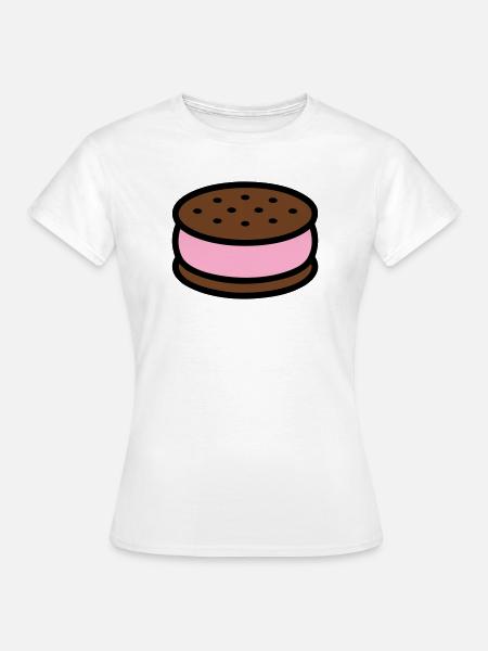 Eissandwich Keks Grafik - Frauen T-Shirt - Weiß