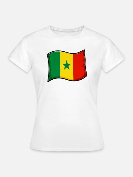 Senegal Flaggenillustration - Frauen T-Shirt - Weiß