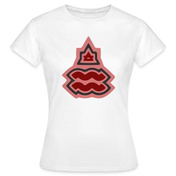 Zodiaque Tribu Verseau et Air - T-shirt Femme - blanc - Devant - AI Model Female 172 dark (172cm)