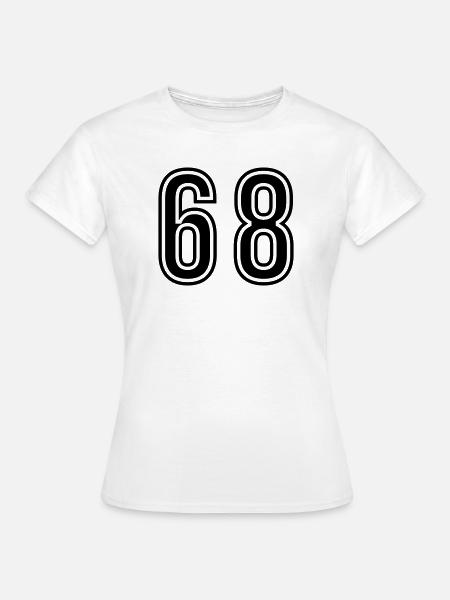 68 Zahl symbol - Frauen T-Shirt - Weiß