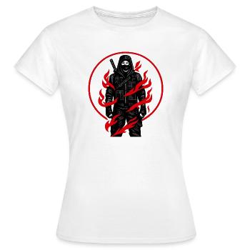 Le Chevalier de Flamme dans l’Ombre - T-shirt Femme - blanc - Devant - AI Model Female 172 dark (172cm)
