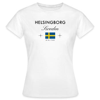 Helsingborg Suède coordonne le souvenir de voyage - T-shirt Femme - blanc - Devant - AI Model Female 172 dark (172cm)