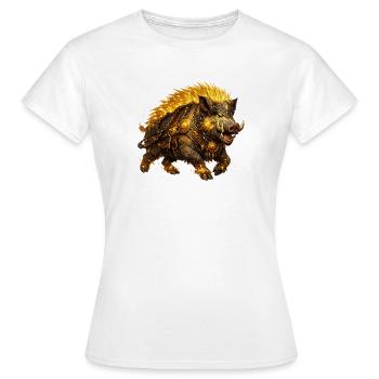 Gullinborsti – The Golden Boar of the Vikings - Women's T-Shirt - white - Front - AI Model Female 172 dark (172cm)