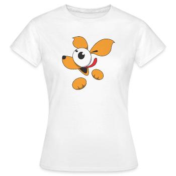 Cute Comic Dog - Women's T-Shirt - white - Front - AI Model Female 172 dark (172cm)