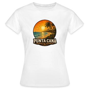 Vacances caribéennes à Punta Cana, République dominicaine - T-shirt Femme - blanc - Devant - AI Model Female 172 dark (172cm)