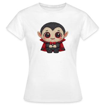 Vampire mignon en look tricoté - T-shirt Femme - blanc - Devant - AI Model Female 172 dark (172cm)