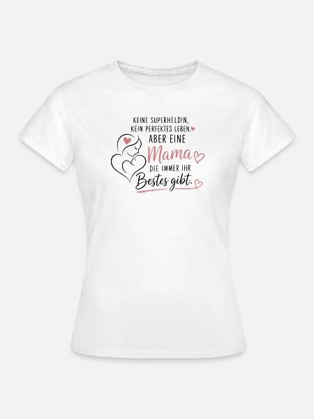 Mama mit Herz – Beste Mama - Frauen T-Shirt - Weiß