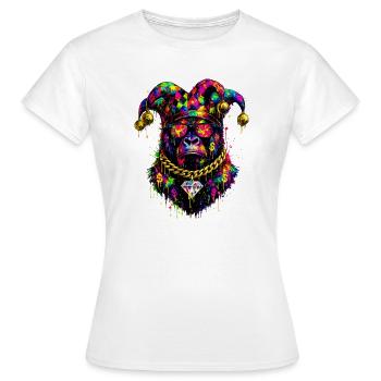 Bug du gorille Graffiti au néon - T-shirt Femme - blanc - Devant - AI Model Female 172 dark (172cm)