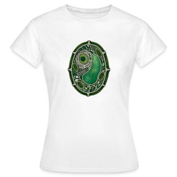 Botanical Plant Cell Stained Glass Illustration - Women's T-Shirt - white - Front - AI Model Female 172 dark (172cm)