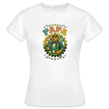 Future Dad 2026 Retro-DIY-Bär - Frauen T-Shirt - Weiß - Vorne - AI Model Female 172 dark (172cm)