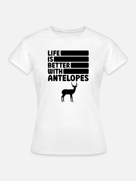 Antilope Humor Spruch - Frauen T-Shirt - Weiß