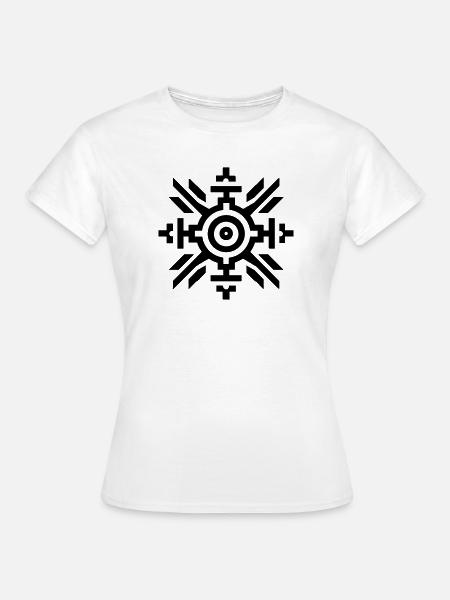 Aztekische Sonne - Frauen T-Shirt - Weiß