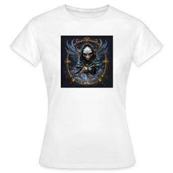 Himmlischer Wächter mit Sphäre - Frauen T-Shirt - Weiß - Vorne - AI Model Female 172 dark (172cm)