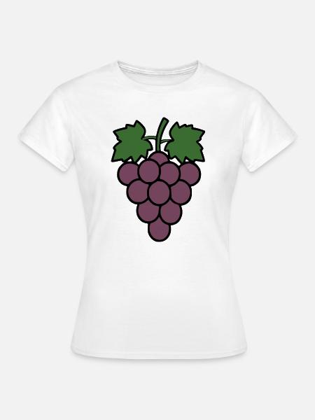 Weintrauben grün Weinrebe Wein Geschenk - Frauen T-Shirt - Weiß