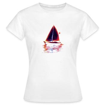 Oldschool Sailing - Women's T-Shirt - white - Front - AI Model Female 172 dark (172cm)
