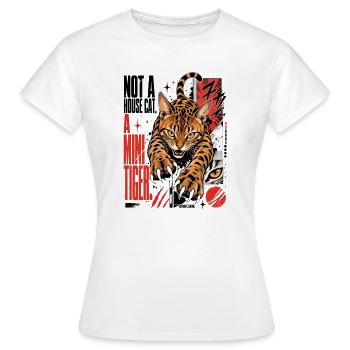 Not a House Cat, A small Tiger – Predator Bengal - Women's T-Shirt - white - Front - AI Model Female 172 dark (172cm)