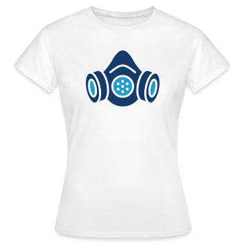 Icône de sécurité de protection contre les masques à gaz - T-shirt Femme - blanc - Devant - AI Model Female 172 dark (172cm)