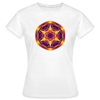 Solar Mandala – Math Art - Women's T-Shirt - white - Front - AI Model Female 172 dark (172cm)