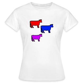 Vaches - T-shirt Femme - blanc - Devant - AI Model Female 172 dark (172cm)