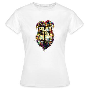 Jeu pour gagner Explosion de couleurs - T-shirt Femme - blanc - Devant - AI Model Female 172 dark (172cm)