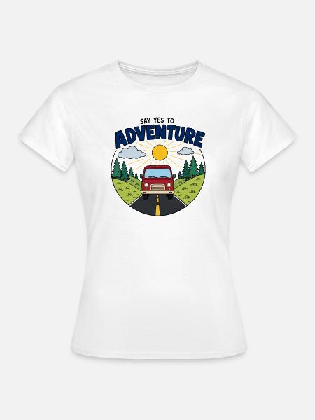 Fahrabenteuer: Sonne und Straße - Frauen T-Shirt - Weiß