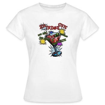Cocktail PopArt: Nur zwei Getränke - Frauen T-Shirt - Weiß - Vorne - AI Model Female 172 dark (172cm)