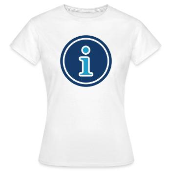 Information Symbol Line Icon Vector - Women's T-Shirt - white - Front - AI Model Female 172 dark (172cm)